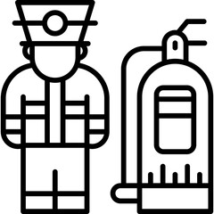 Firefighter Icon Vector Element