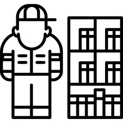 Librarian Icon Vector Element