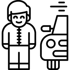 Chauffeur Icon Vector Element