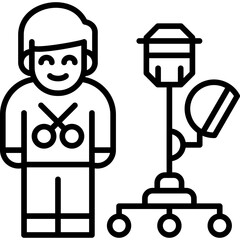 Hairdresser Icon Vector Element