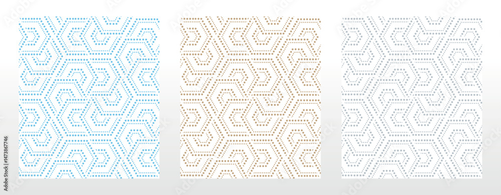 Poster Set of abstract geometric patterns. Seamless vector backgrounds. Colored ornaments Graphic modern patterns Simple lattice graphic design
