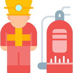 Firefighter Icon Vector Element