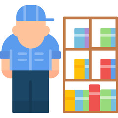 Librarian Icon Vector Element