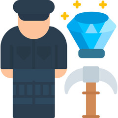 Miner Icon Vector Element