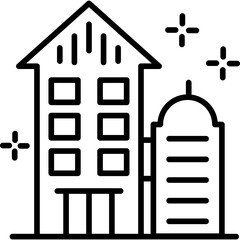 Office Block Icon Vector Element