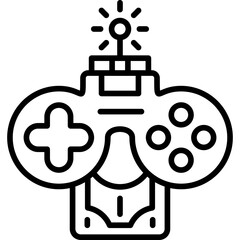 Fototapeta premium Gamepad Icon Vector Element