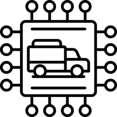 Delivery Truck Icon Vector Element