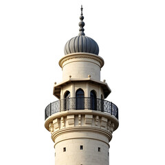 Minaret Tower Gold Coin Illustration on a transparent background