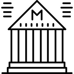 Museum Icon Vector Element