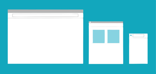 Browser window. Browser in flat style. Vector illustration