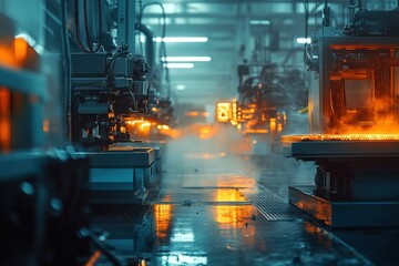 Fototapeta premium Industrial metal processing facility