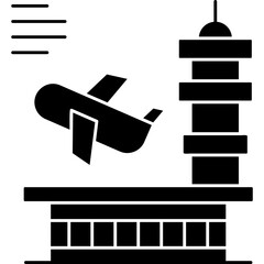 Airport Icon Vector Element