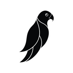 Obraz premium Minimal Lorikeet logo vector illustration isolated on white