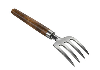 Handheld Garden Weeder with Wooden Handle Gardening Tool for Weeding isolated on white background