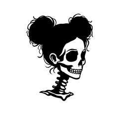 Woman Skull vector 