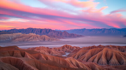 Naklejka premium spectacular view from zabriskie point in death valley national park, in California