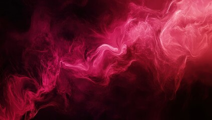 Abstract swirling crimson smoke against a dark background.  Intricate, flowing patterns of vibrant pink-red smoke.  Darker hues create depth and dimension