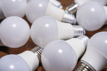 LED lamp close-up with e27 base