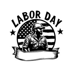 Happy labors day celebration icon vector 