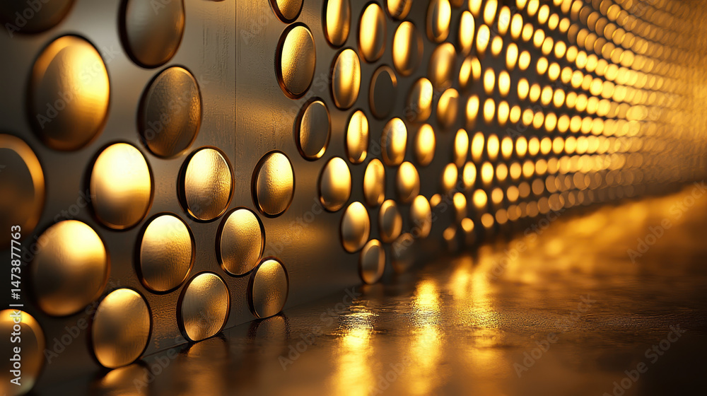 Poster elegant 4k visual showcasing a realistic side angle perspective of a 3d background featu a mesmerizi