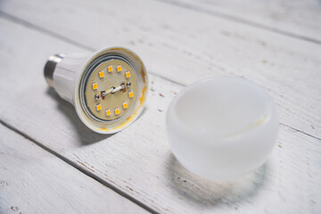 Disassembled LED lamp