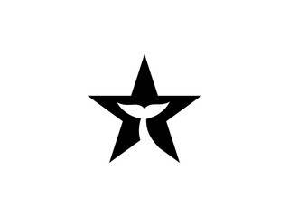 Star and whale tail logo