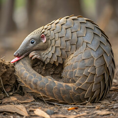 Fototapeta premium the sunda pangolin