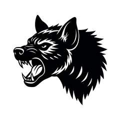 Angry Hyena Snarl Mascot Illustration