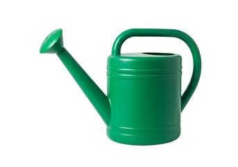 Green Watering Can Perfect for Gardening isolated on white background