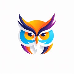 Obraz premium Vibrant avian graphic illustration with smooth gradient application, creative art