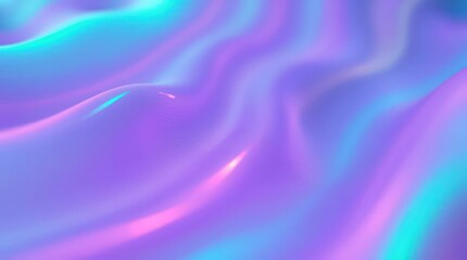 Colorful waves of iridescent light dance gracefully in soft, dreamlike patterns across the canvas at sunset