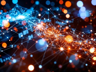 Obraz premium Global Network Connection - Seamless Digital Web