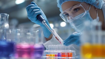 A scientist in a laboratory conducting research 