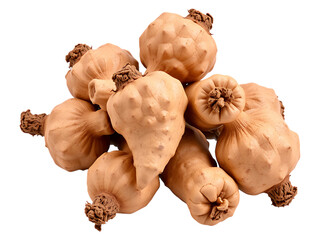 Fototapeta premium Pile of Dried Butternut Squash on Transparent Background