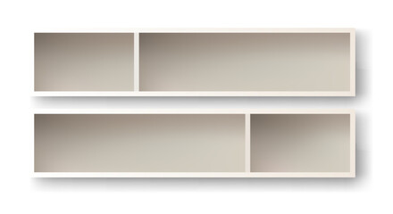 Kitchen cabinets mockup. Vector furniture for design interior. Isolated home workspace equipment. Interior office or living room object © designer_things