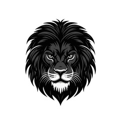 Obraz premium Majestic Lion Portrait: A detailed, stylized head of a regal lion, with intense eyes and a flowing mane.