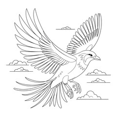 vector illustration of a Flying  bird