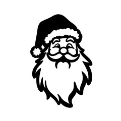 silhouette of Santa Claus vector 