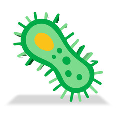 3d rendered illustration of a green virus