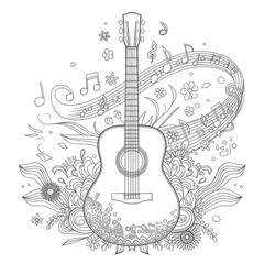 electric guitar vector illustration