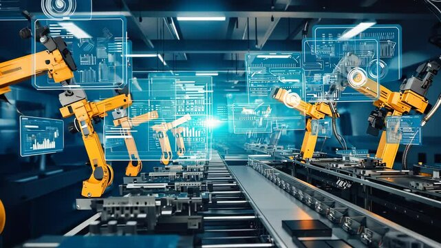 Digitalization of Information Flow Moving Through the High-Tech Modern Electronics Manufacturing Factory