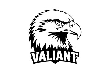 Valiant eagle head logo vector graphic design art