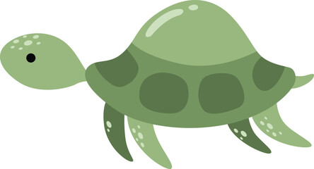 Cute Simple Green Sea Turtle 
