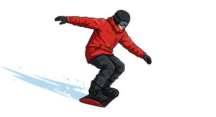 Crimson Rush on White