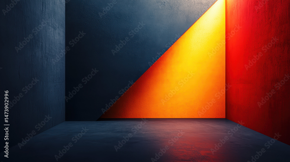 Poster abstract 3d minimalist background with realistic textures in 4k resolution featu a geometric composi