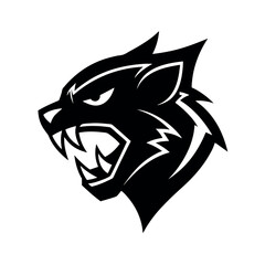 Obraz premium Angry Mascot Logo Vector Side View