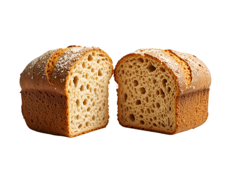 Sliced Loaf of Bread Showing Texture Against Black Backdrop
