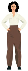 Obraz premium PNG Stylish woman in modern attire.