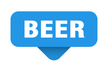 beer sticker. beer sign on transparent background