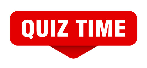 quiz time sticker. quiz time sign on transparent background